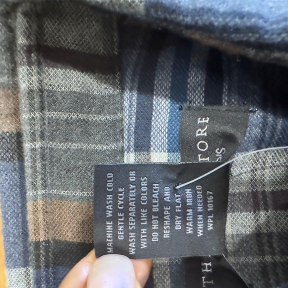 Bloomingdale's Men's Long Sleeve Button Checkered Flannel Shirts Multi S… - Picture 4 of 10